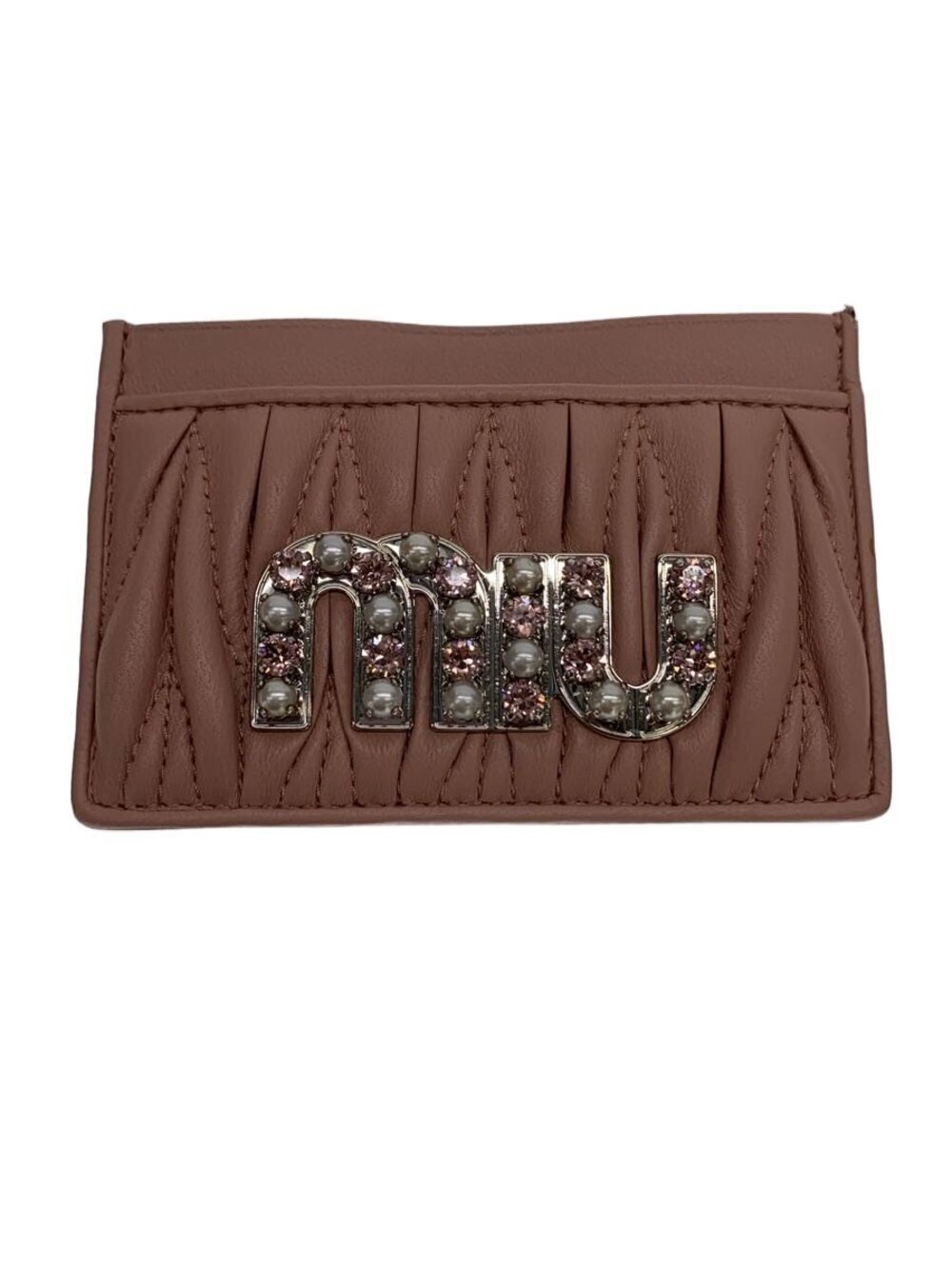 Miu Miu Card Case Wallet Leather Pink